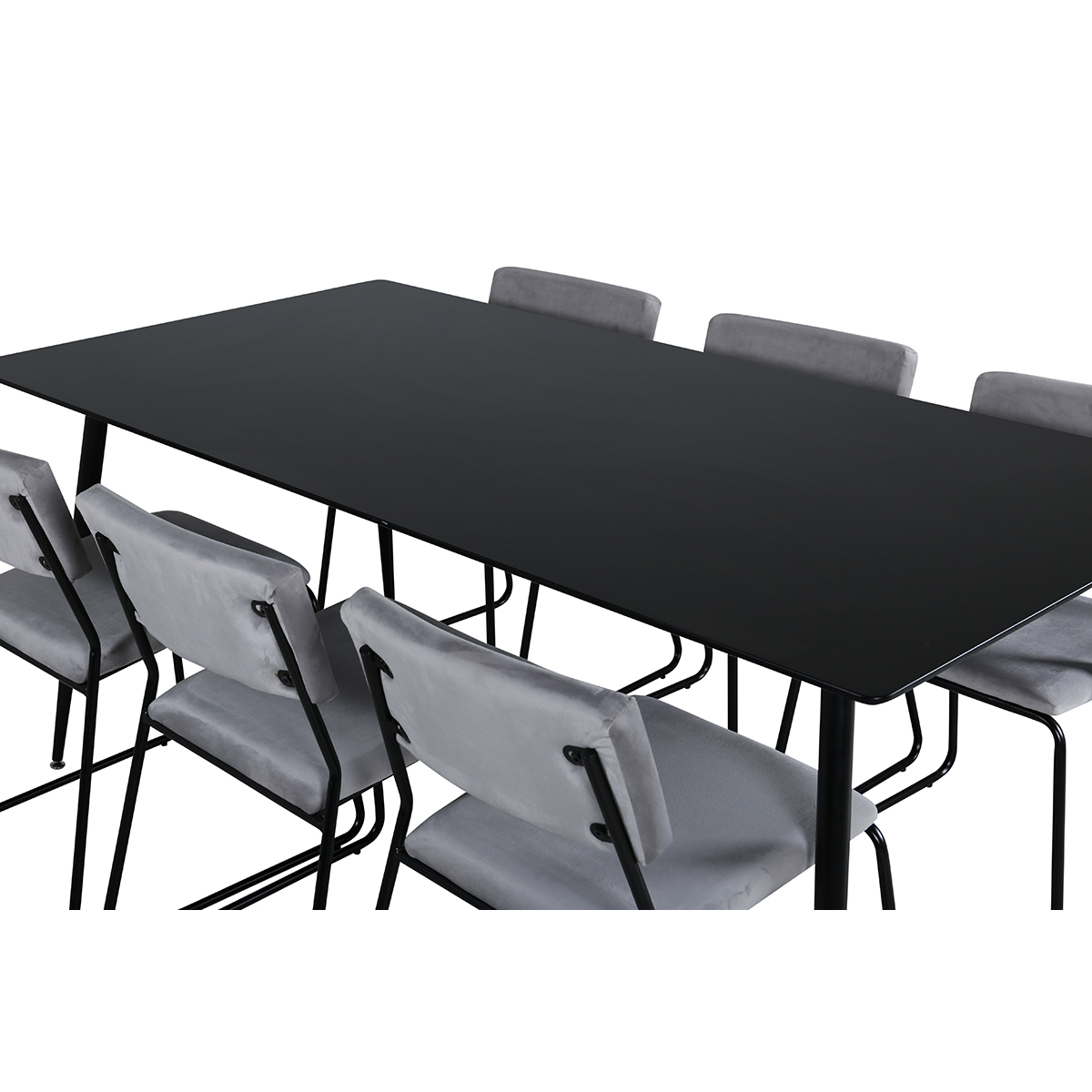 Matgrupp Venture Home Silvia med 6 Kungshamn Stolar Sammet