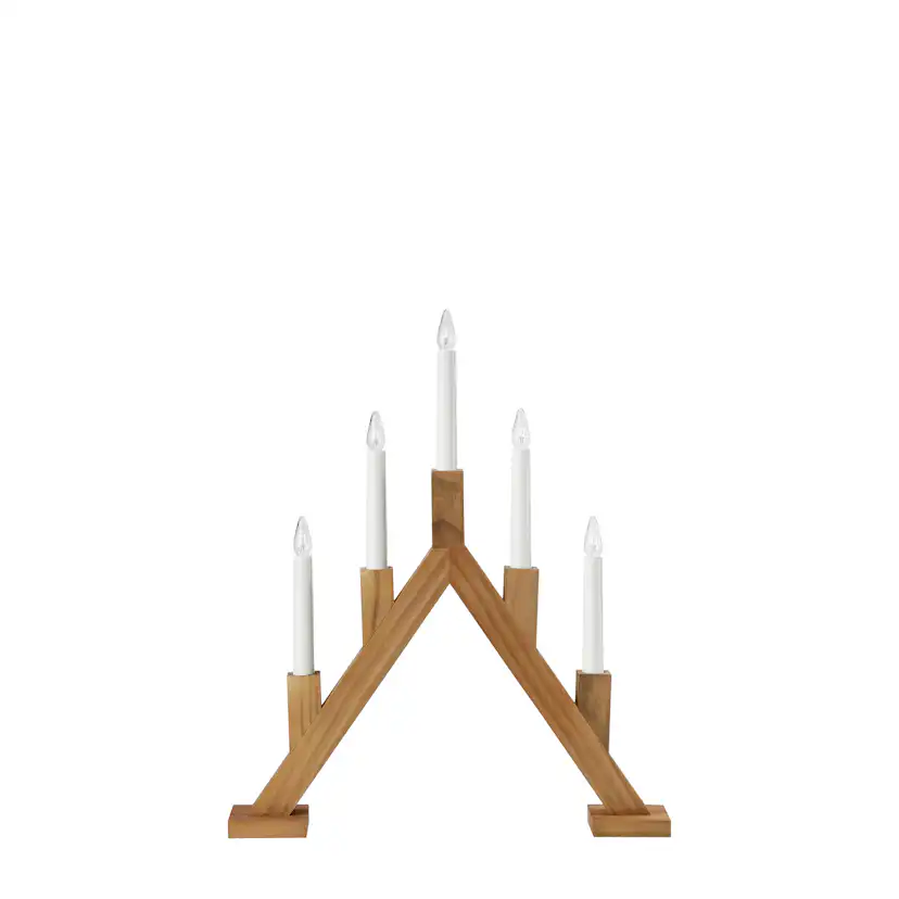 Adventsljusstake Markslöjd Bjurfors Träljusstake 5 Ljus