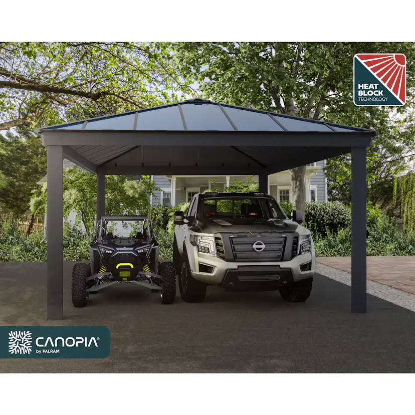 Carport Canopia by Palram Colorado Metall Dubbel Apex 4,3 X 6 m