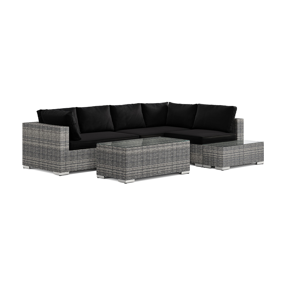 Loungegrupp Comfort Garden Bahamas utesoffa 5-sits vändbar schäslong med avslut och bord