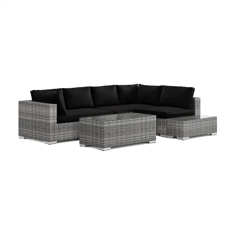 Loungegrupp Comfort Garden Bahamas utesoffa 5-sits vändbar schäslong med avslut och bord