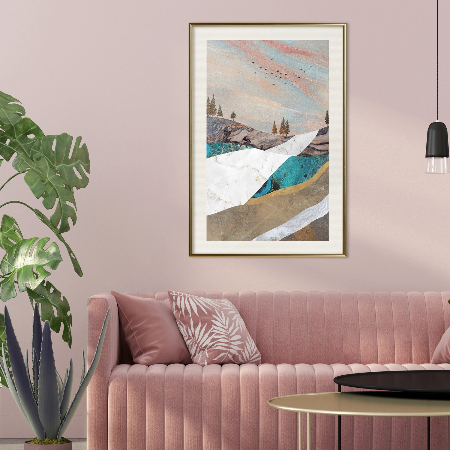 Poster Artgeist Affisch Mountains and Valleys
