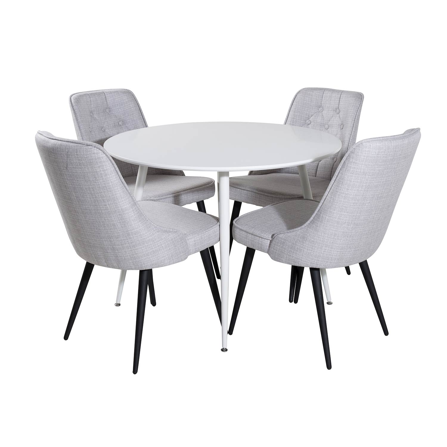 Matgrupp Venture Home Plake med 4 Vera Stolar Polyestertyg Runt