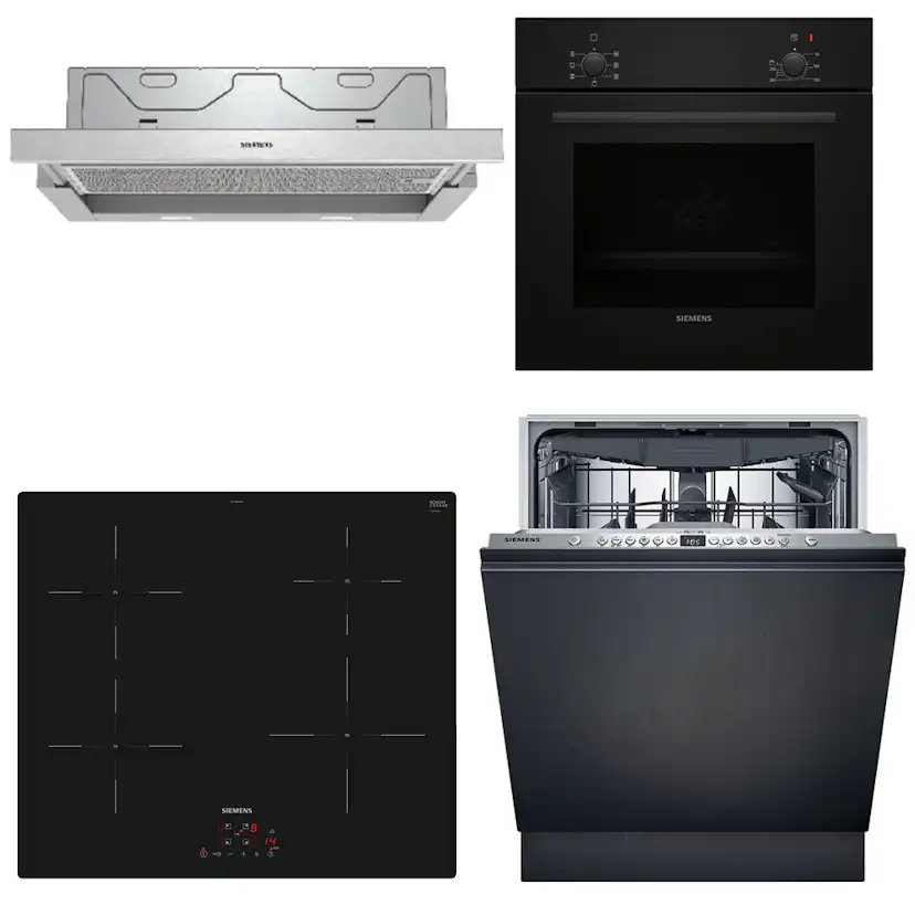 Ugn- & Hällpaket Siemens HB010FBA1 + EH61RBEB6E + SN616X00KF + LI64MA531