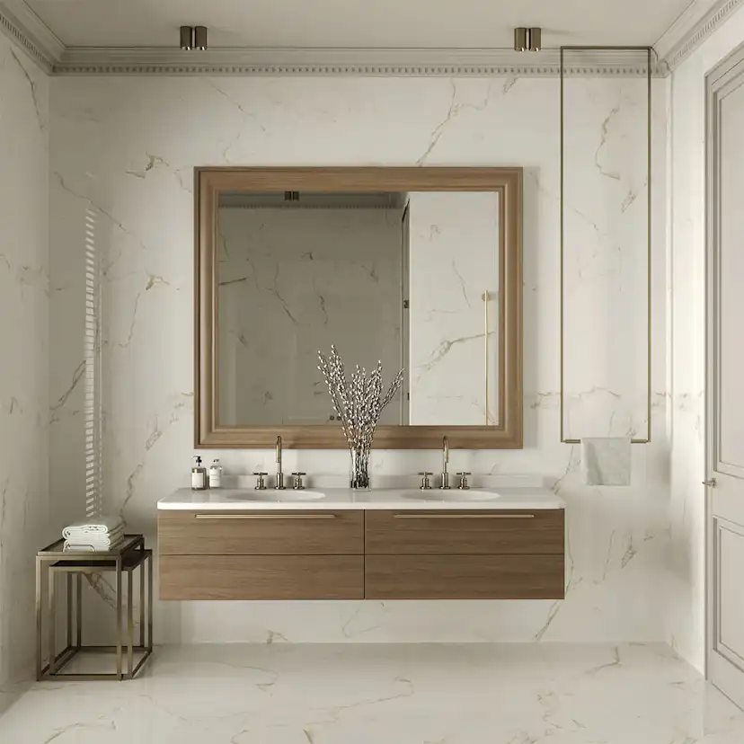 Klinker Carrara Gold Marmor Blank 60x60