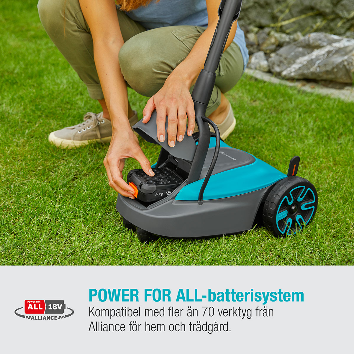 Gräsklippare Gardena Garden HandyMower 22/18V P4A utan Batteri