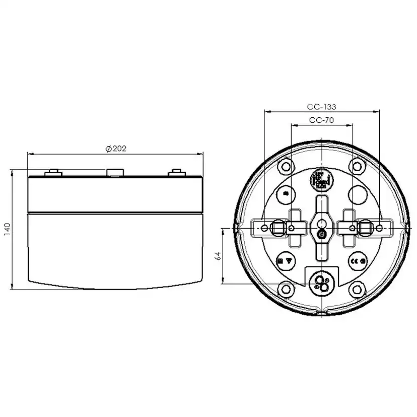 Vägg-/Taklampa Ifö Electric Opus 200 Rak