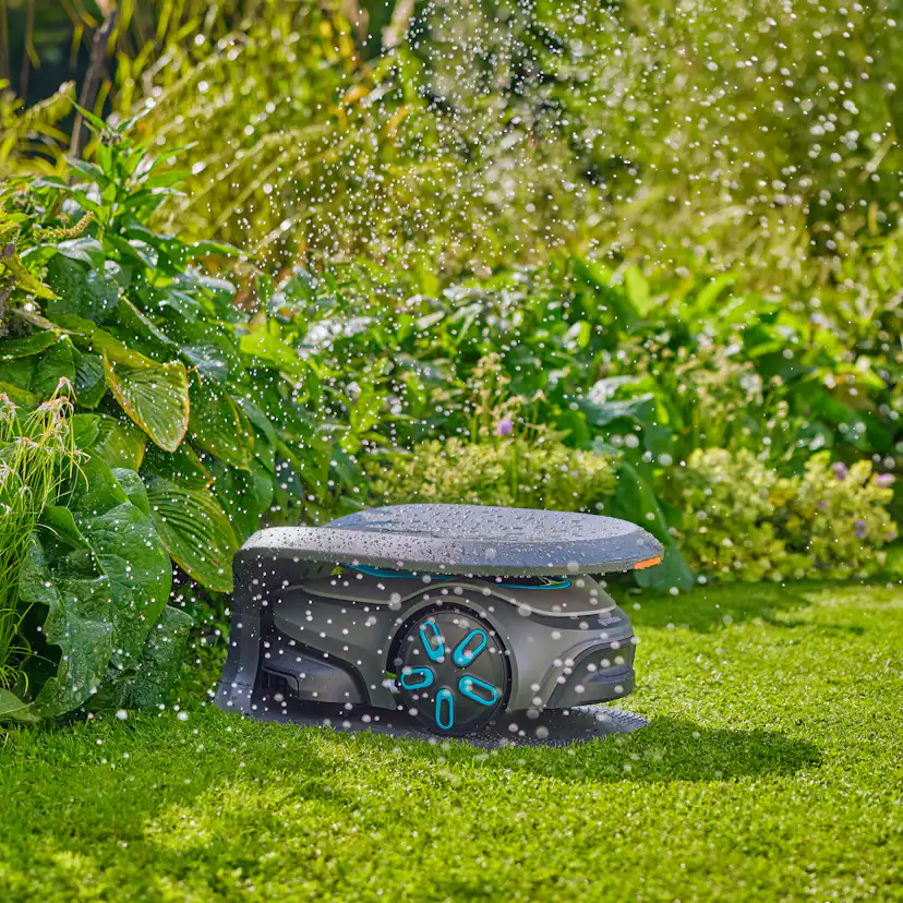Robotgräsklippare Gardena Smart Sileno Sense 400 Utan Slinga Paket Med Robothus & Reservkniv