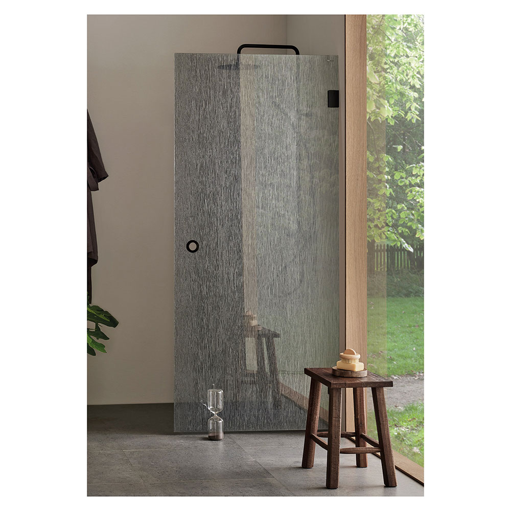 DUSCHDÖRR INFINITY LACE 90 SVART 888x2000, Svart, Lackerad