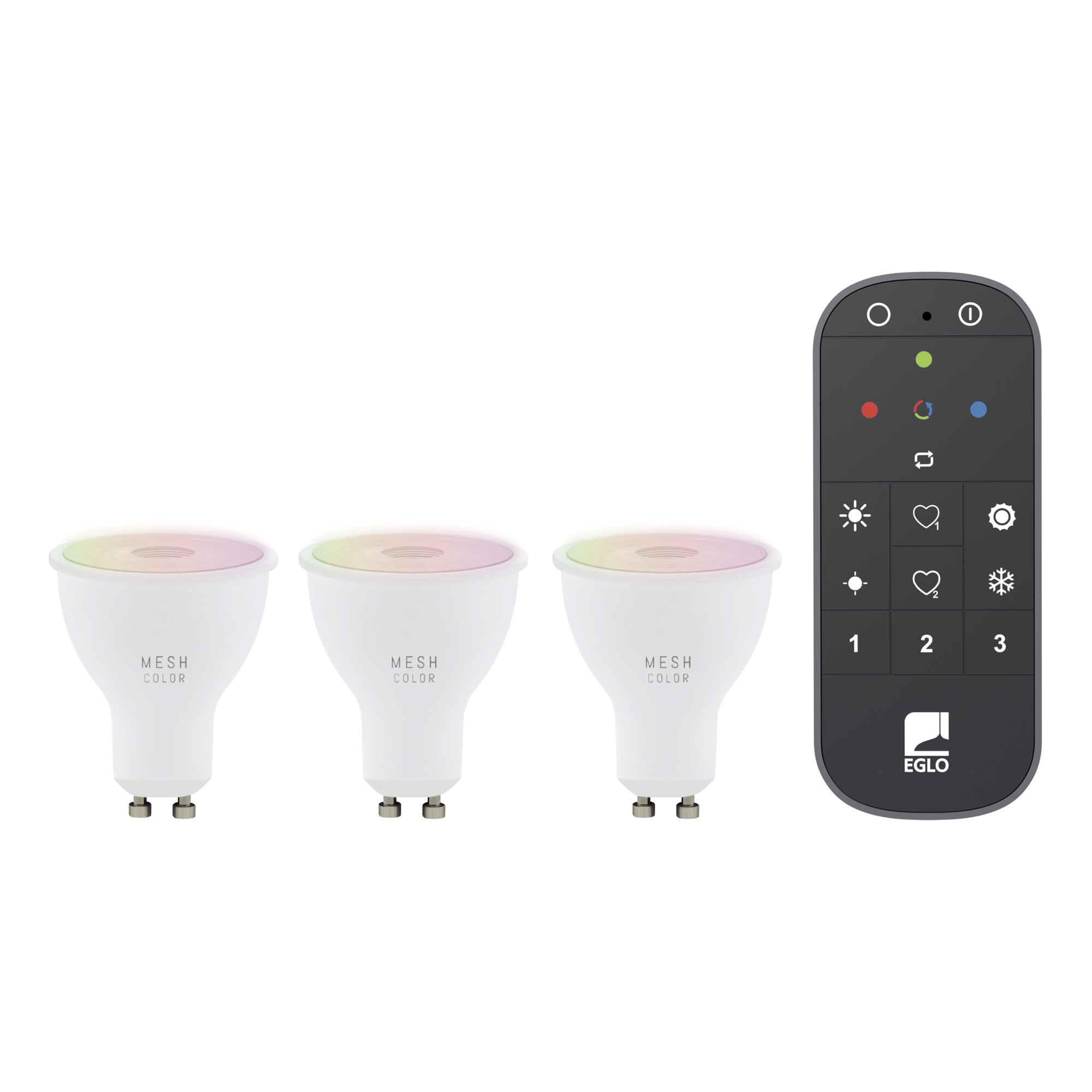 Ljuskälla Eglo 3xLM-ZIG-RGB/CCT GU10 4,5W+1XFB