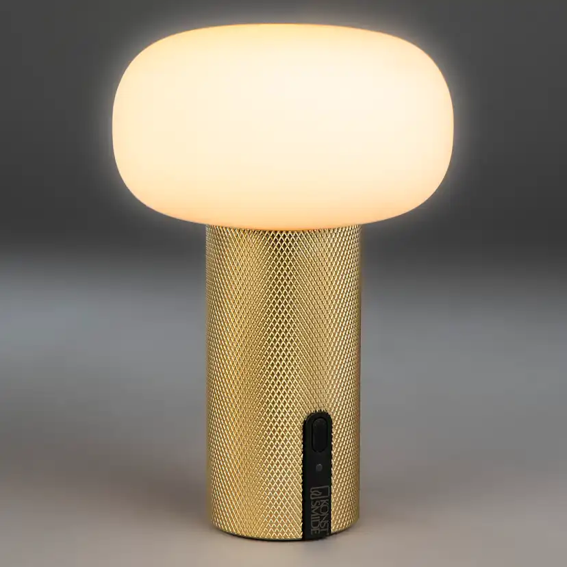 Portabel Lampa Gnosjö Konstsmide Antibes Mini Bordslampa USBxMatt Mässing