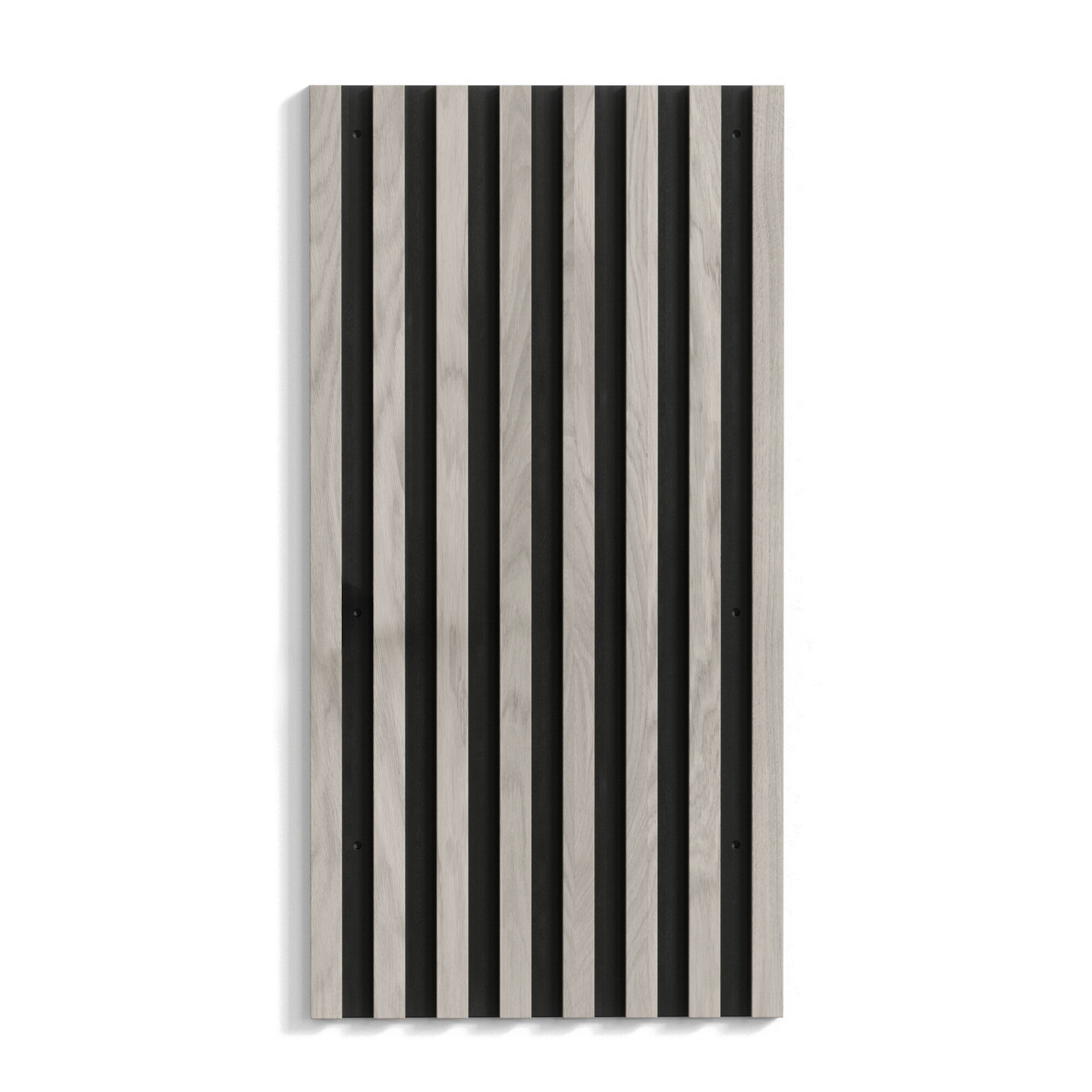 Toulon Wall Panel - Nightstand W40,5 x H80 x D2,8 - Black/Wh Vitpigmenterad Ek