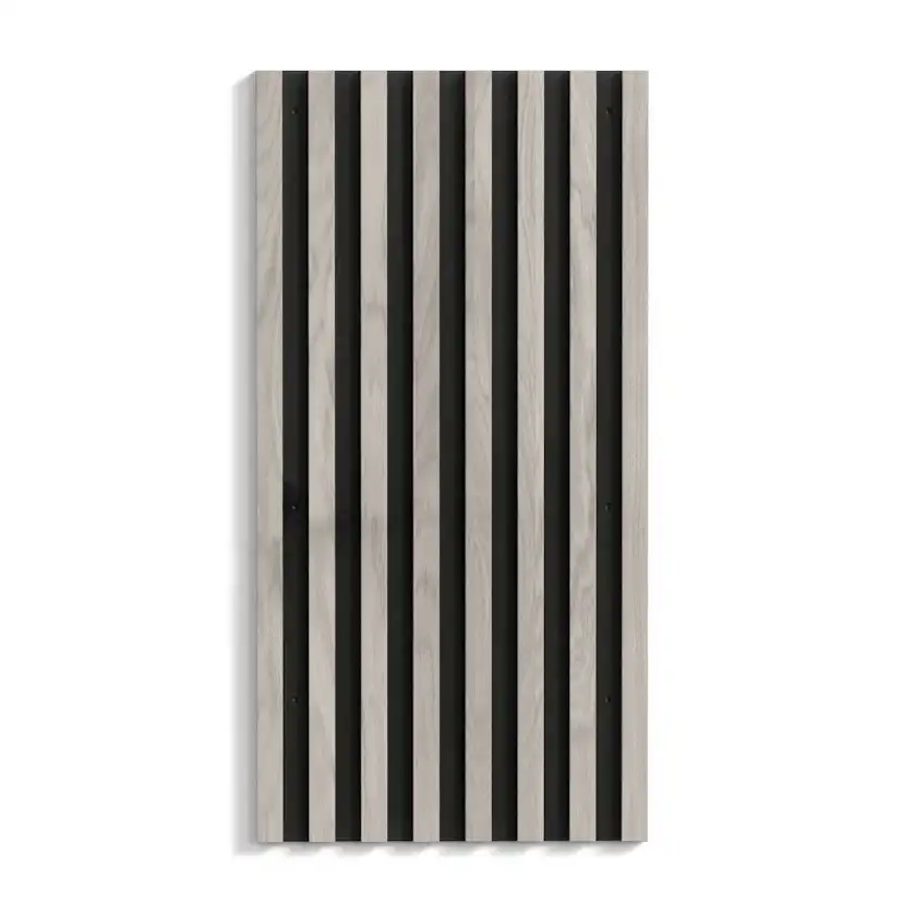 Toulon Wall Panel - Nightstand W40,5 x H80 x D2,8 - Black/Wh Vitpigmenterad Ek