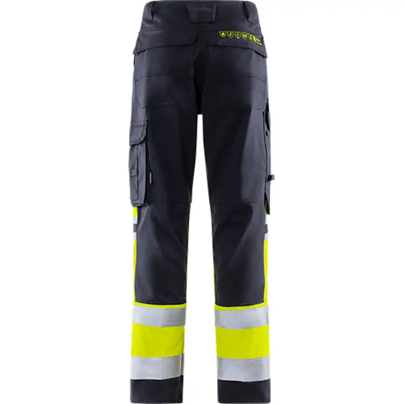 Flamestat byxa stretch 2162 ATHF, kl 1 Storlek: D84, Gul/Marinblå