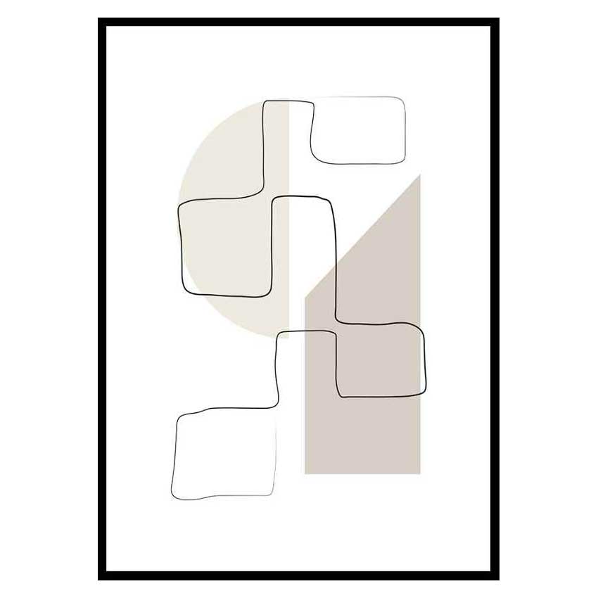 Poster Gallerix Art des Lignes No3