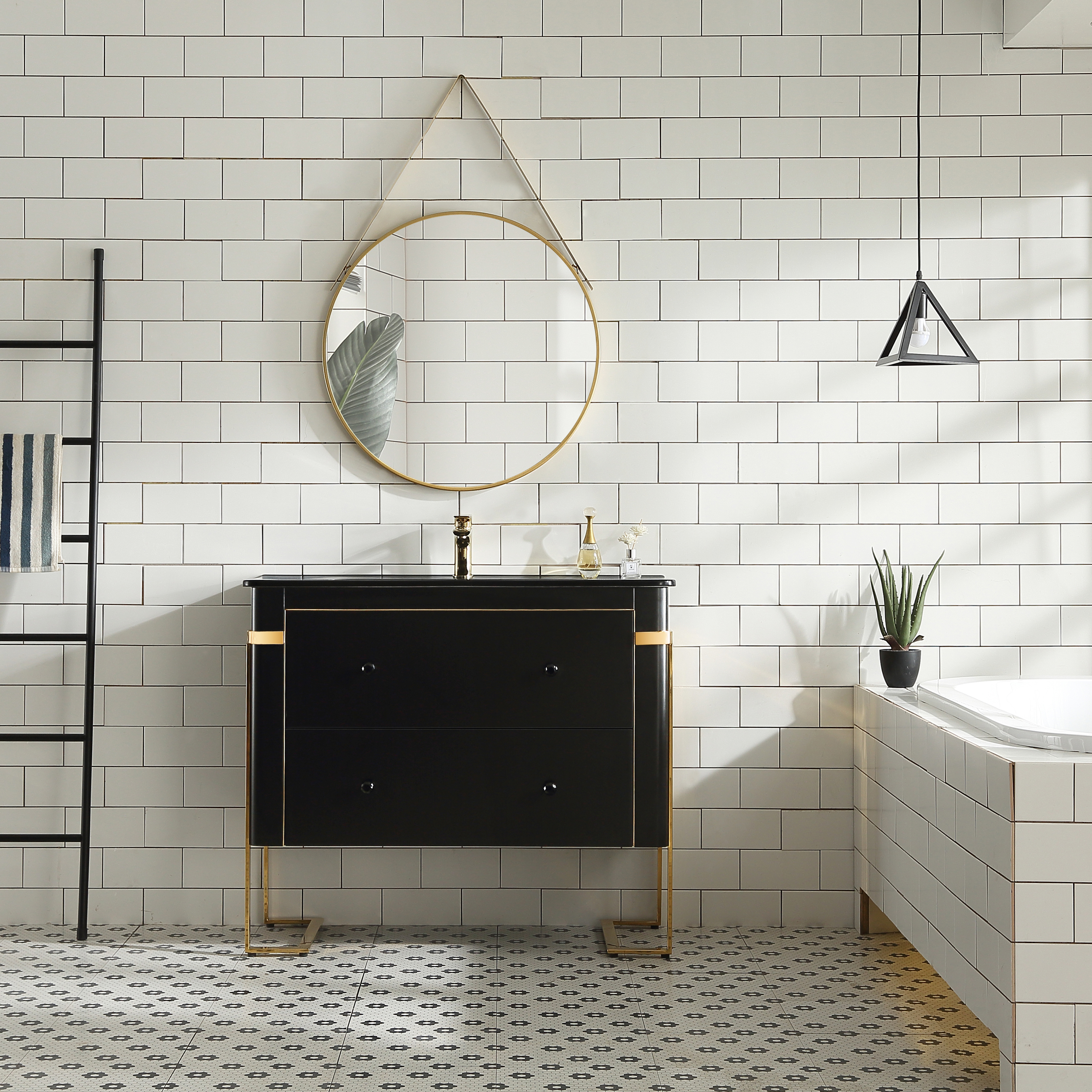 Tvättställsskåp Bathlife Jubel Svart