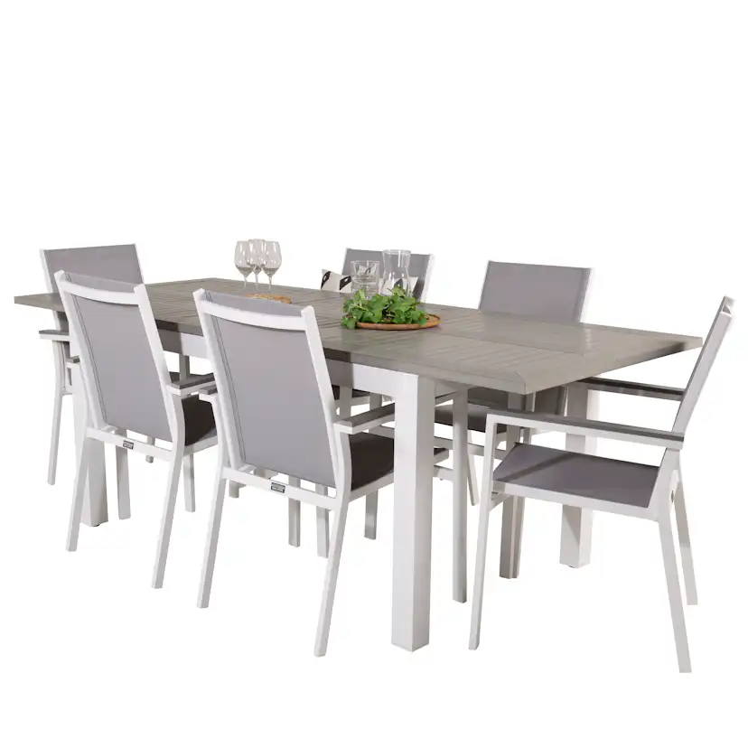 Matgrupp Venture Home Aleyna 160/240 med 6 Pincy Stolar