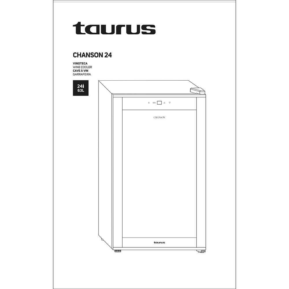 Vinkyl Taurus Chanson 24 Flaskor Fristående Rostfri/Svart