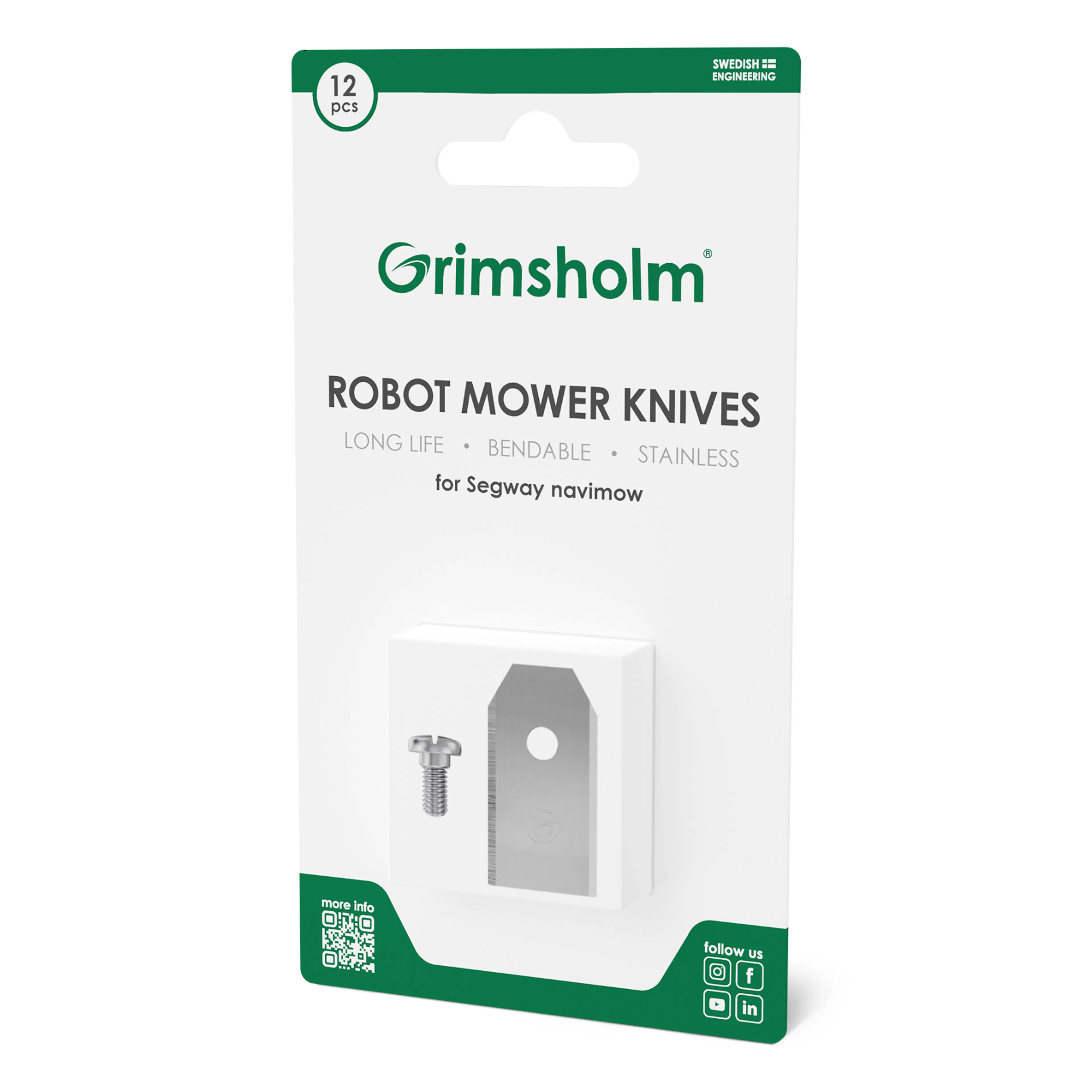 Knivar Grimsholm För Segway Navimow 12-Pack