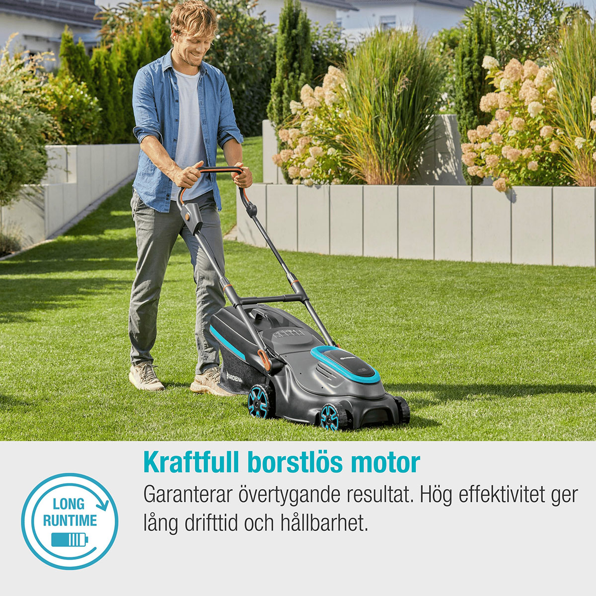 Batterigräsklippare Gardena PowerMax 37/36V P4A med Batteri och Laddare