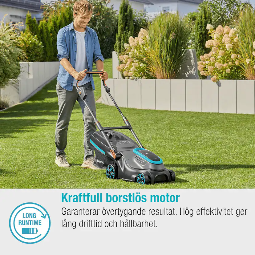Batterigräsklippare Gardena PowerMax 37/36V P4A med Batteri och Laddare