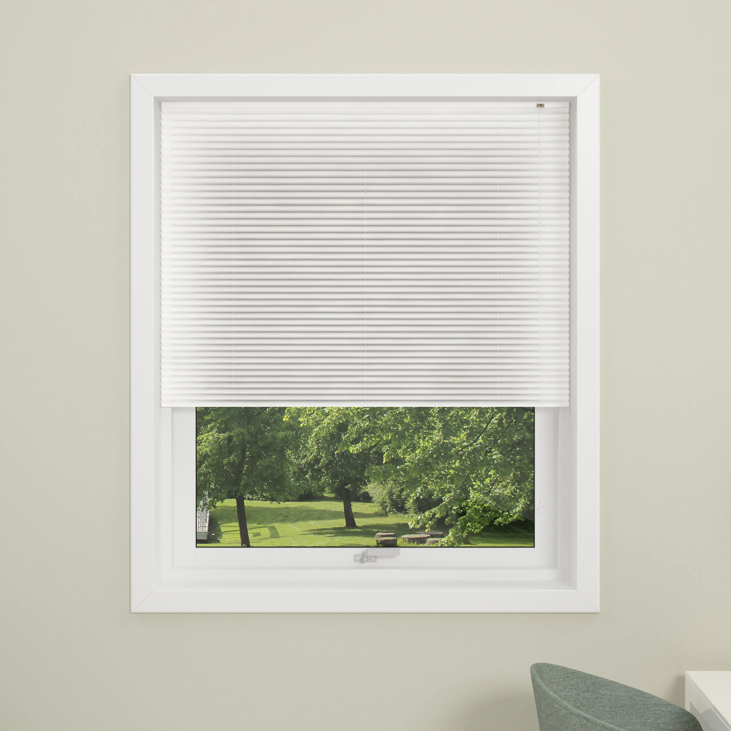 Plisségardin London vit 60x130 Bredd: 60 cm, Längd: 130 cm, Färg: Vit
