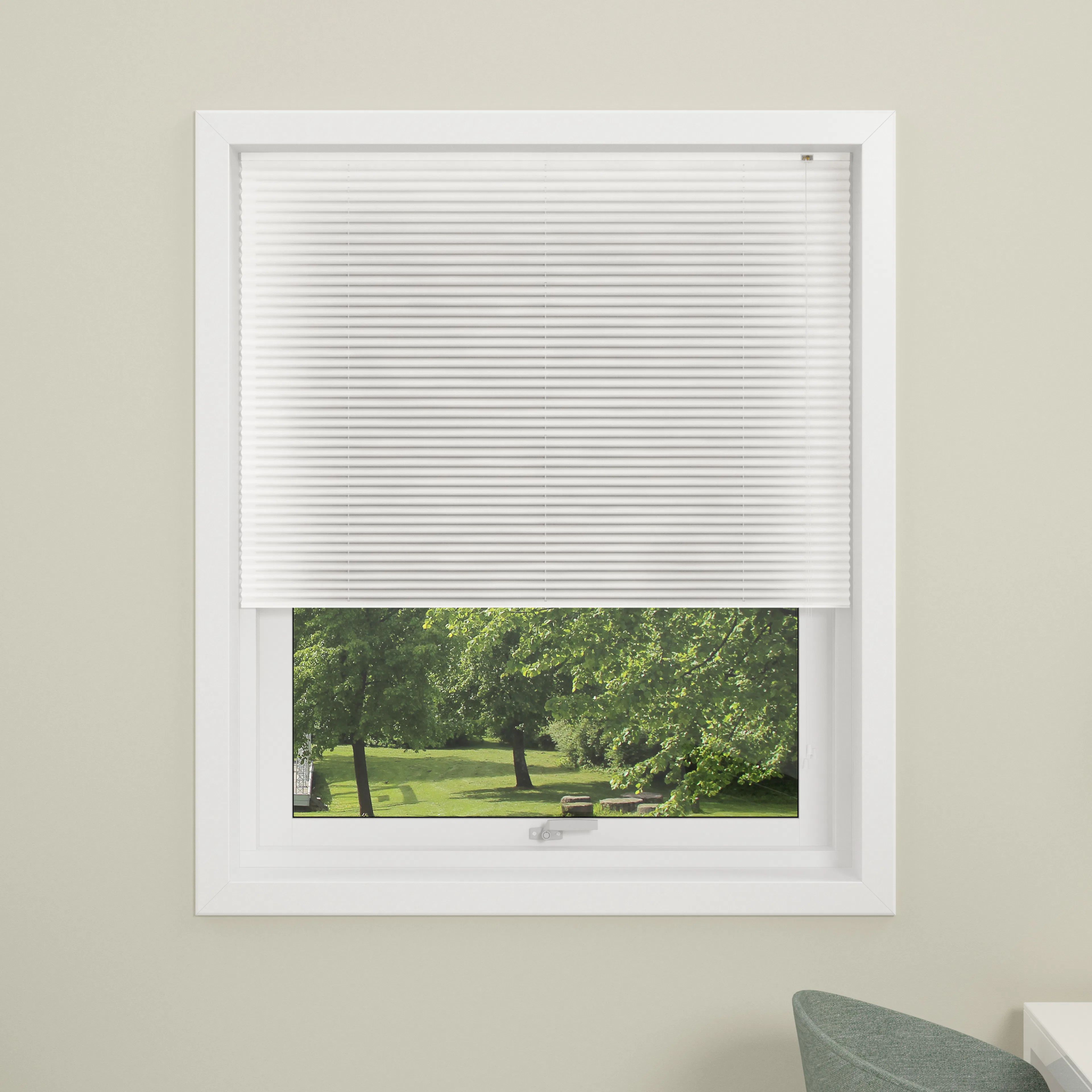 Plisségardin London vit 60x130 Bredd: 60 cm, Längd: 130 cm, Färg: Vit