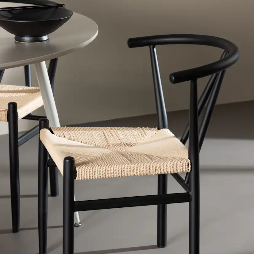 Plaza Dining Table with Alfons Dining Chair Beige/Svart