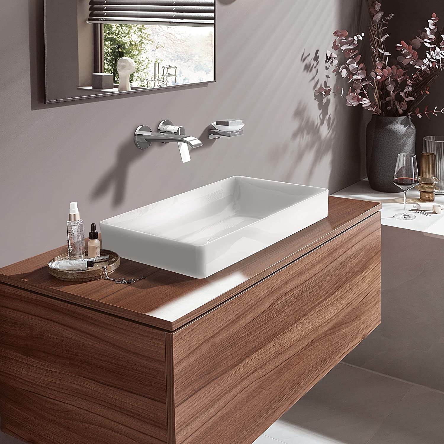 Tvättställsblandare Hansgrohe Vivenis Waterfall för Inbyggnad
