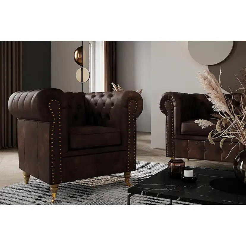Fåtölj Manor House Chesterfield Deluxe Vintage