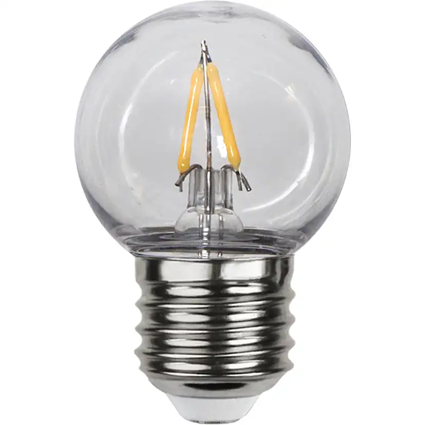 LED-lampa Star Trading Filament E27 G45 Outdoor Lighting PC Cover 1,4W