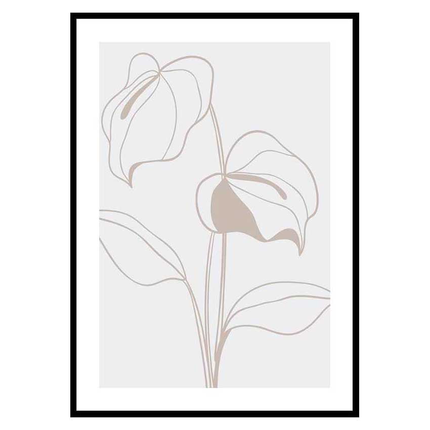 Poster Gallerix Line Art Flower No2