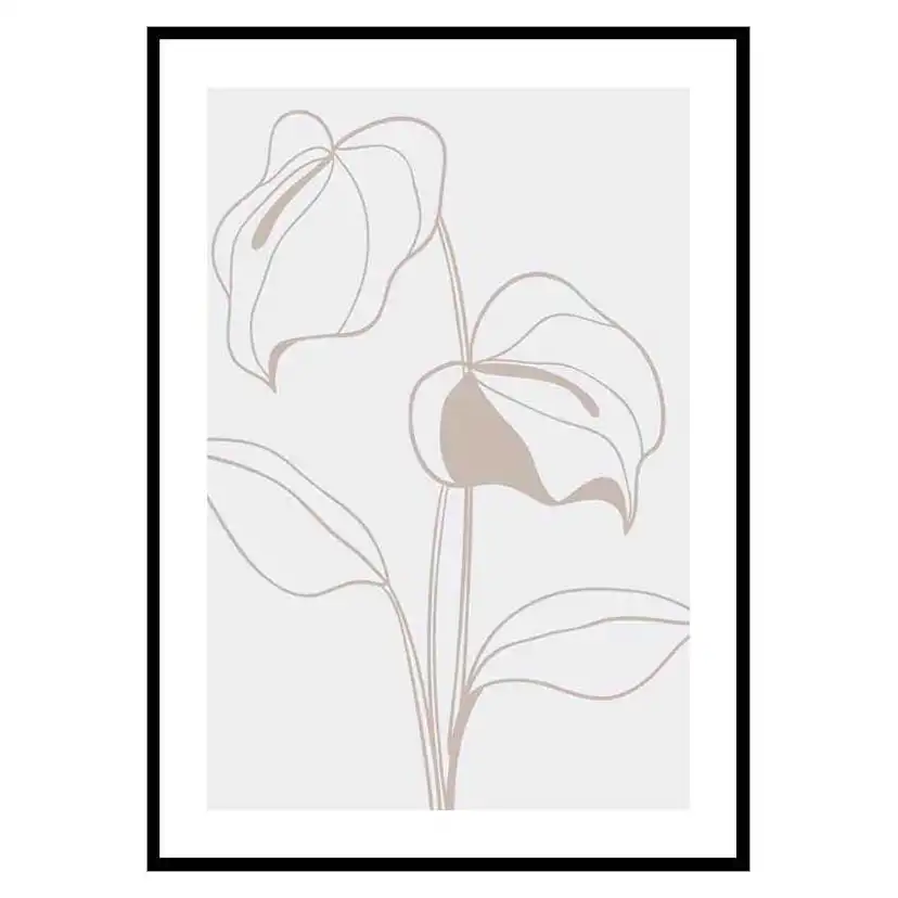 Poster Gallerix Line Art Flower No2