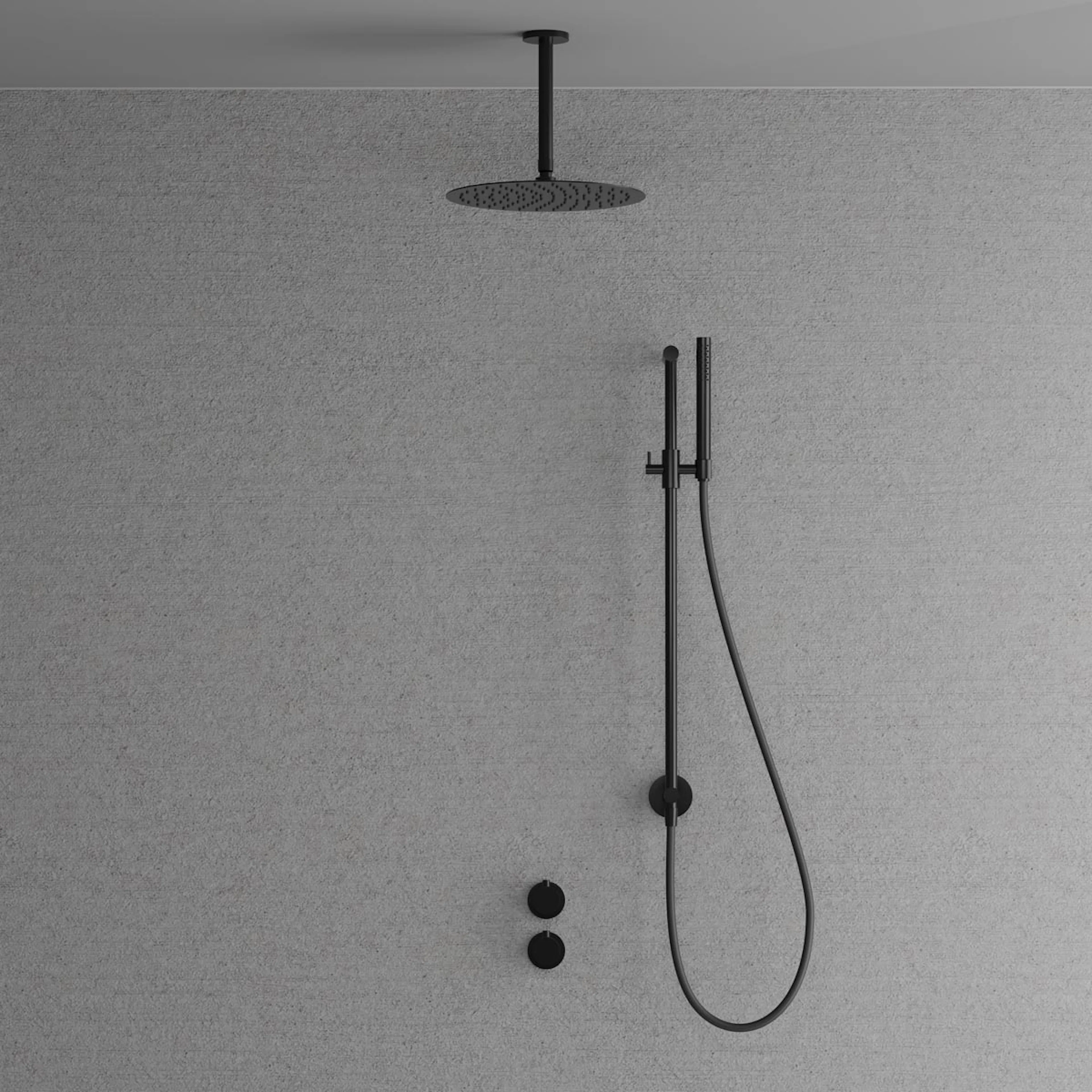 Takduschset Scandtap Steel Harmonized 5Z för Inbyggnad