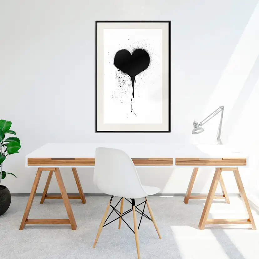 Poster Artgeist Affisch Destroyed Heart