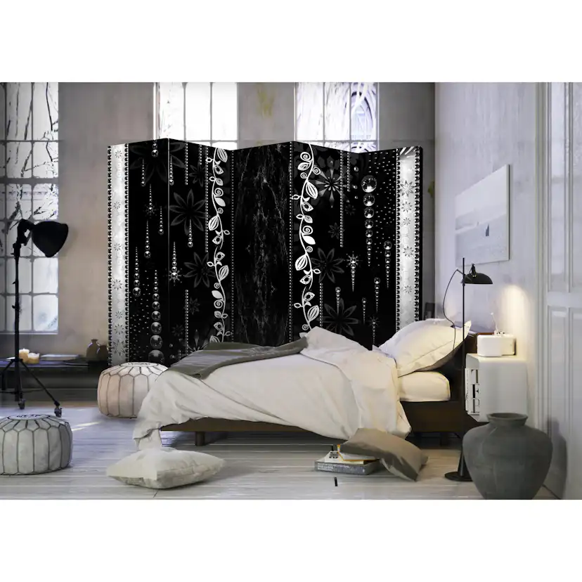 Rumsavdelare Skärmvägg Arkiio Black Elegance II 225x172 cm