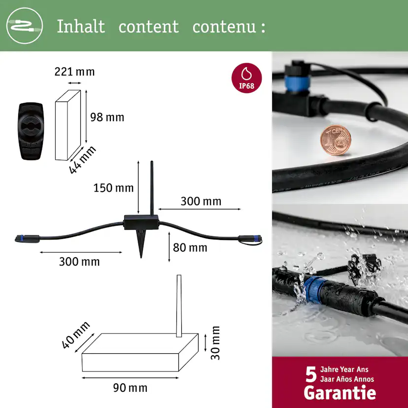 Tillbehör Paulmann Plug & Shine Trådlös Styrenhet IP68 Design: med Fjärrkontroll