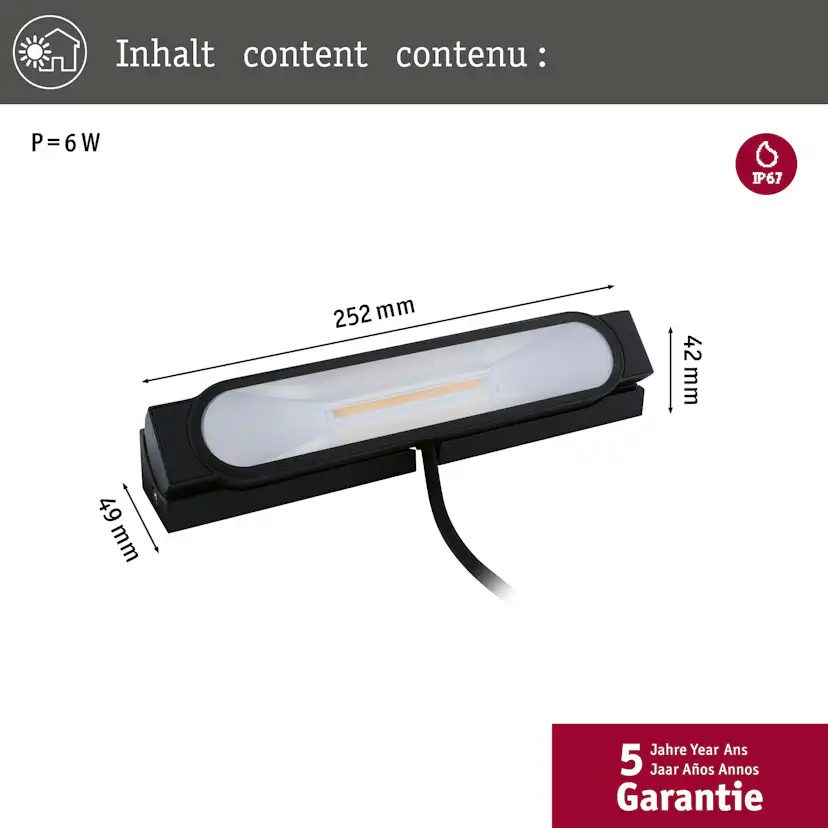 LED Infälld Marksbelysning Paulmann Wallwasher Ito IP67 230V