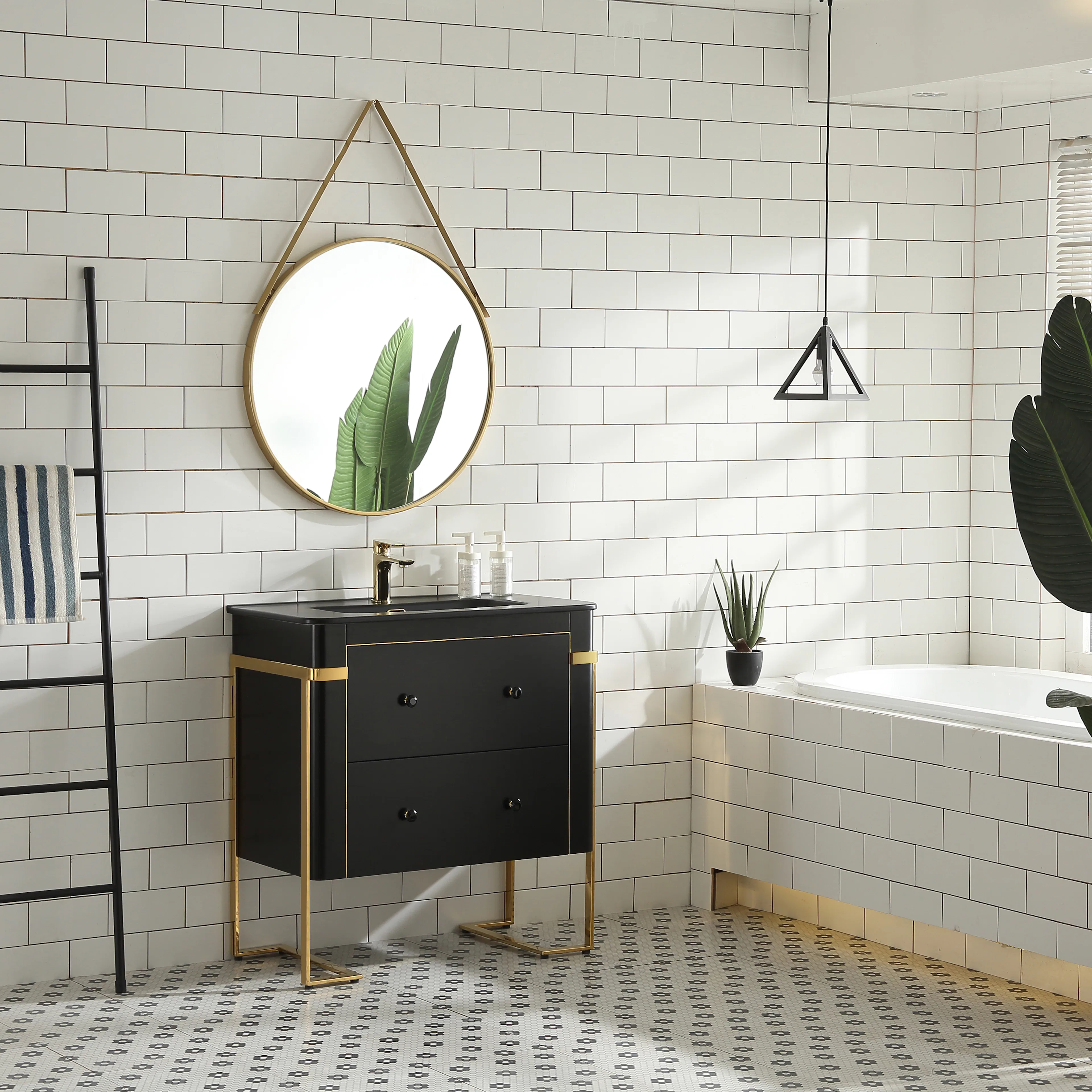 Tvättställsskåp Bathlife Jubel Svart