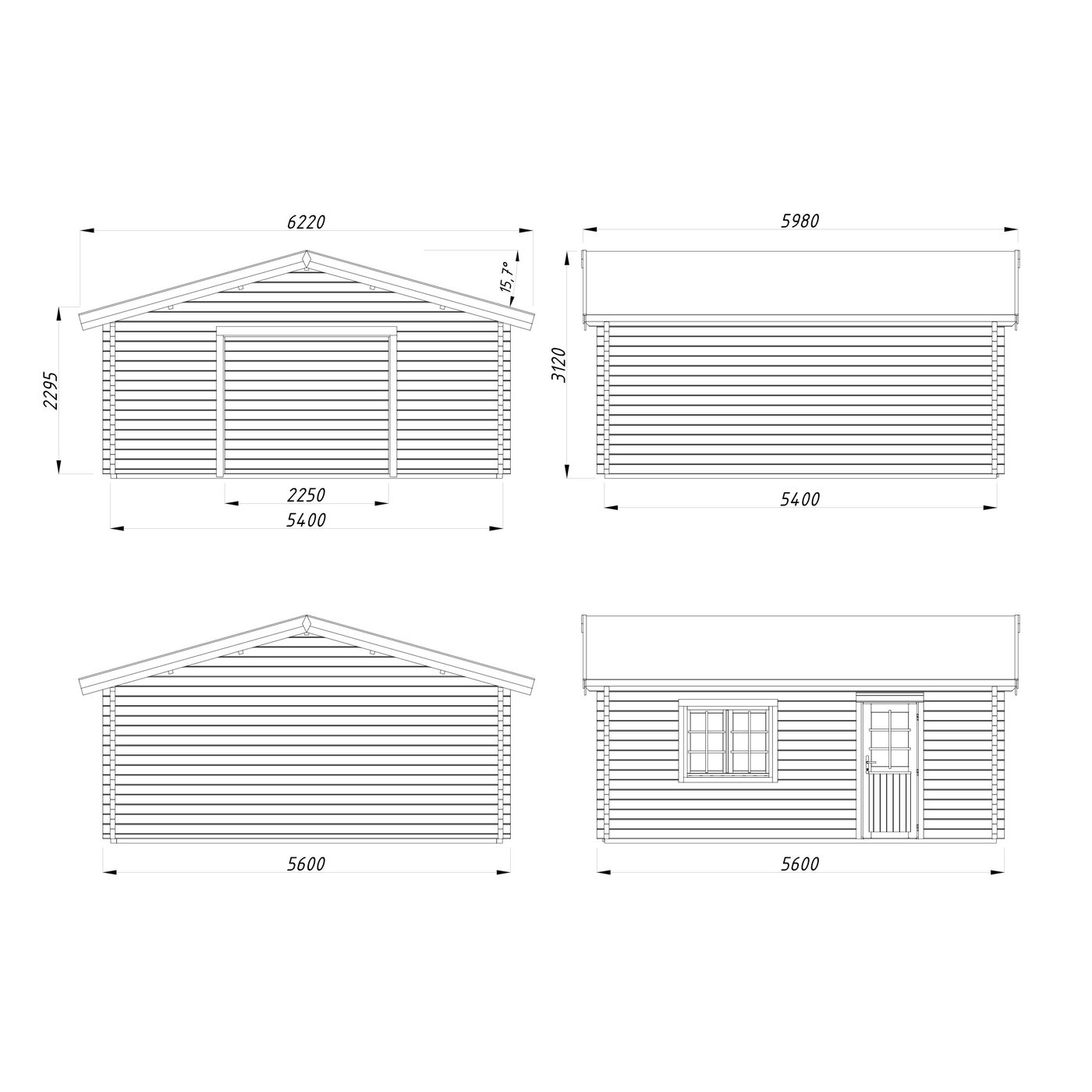Roger 27,7 m2 kit Impregnerad transparent