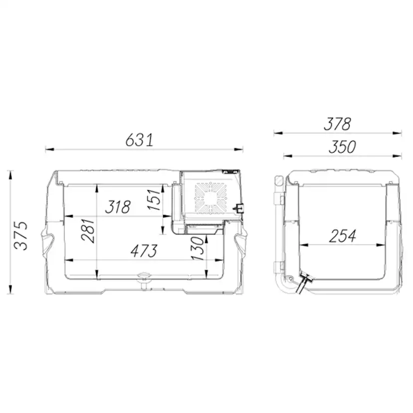 Kyl/frysbox 1852 30 L med kompressor 12/24/230 V