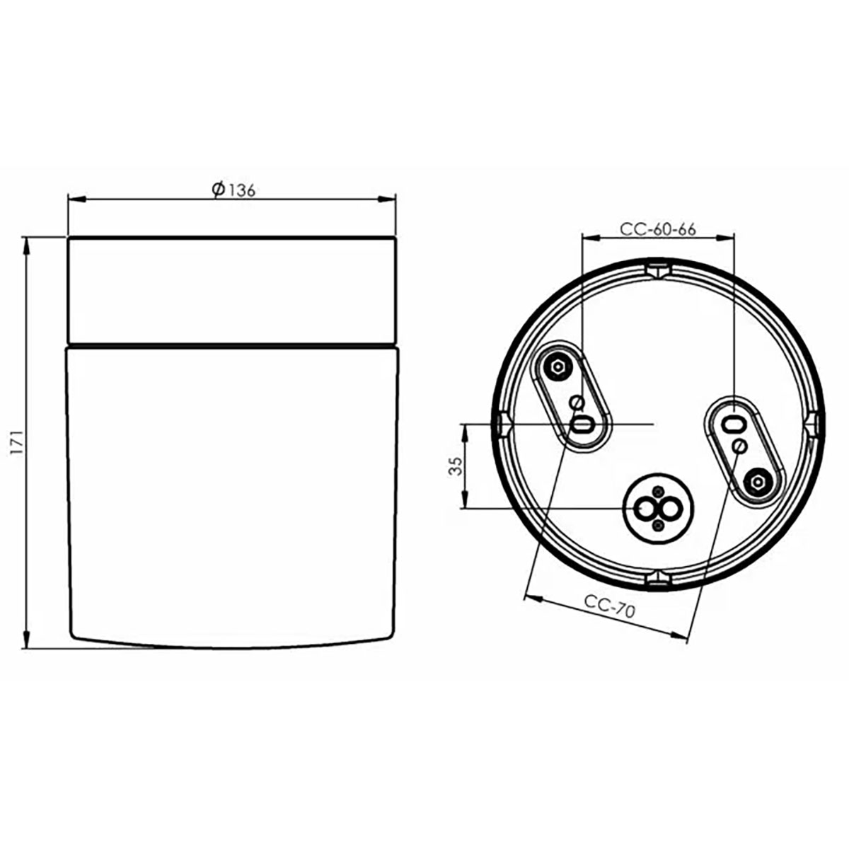 Vägg-/Taklampa Ifö Electric Opus 140/170 2700 LED