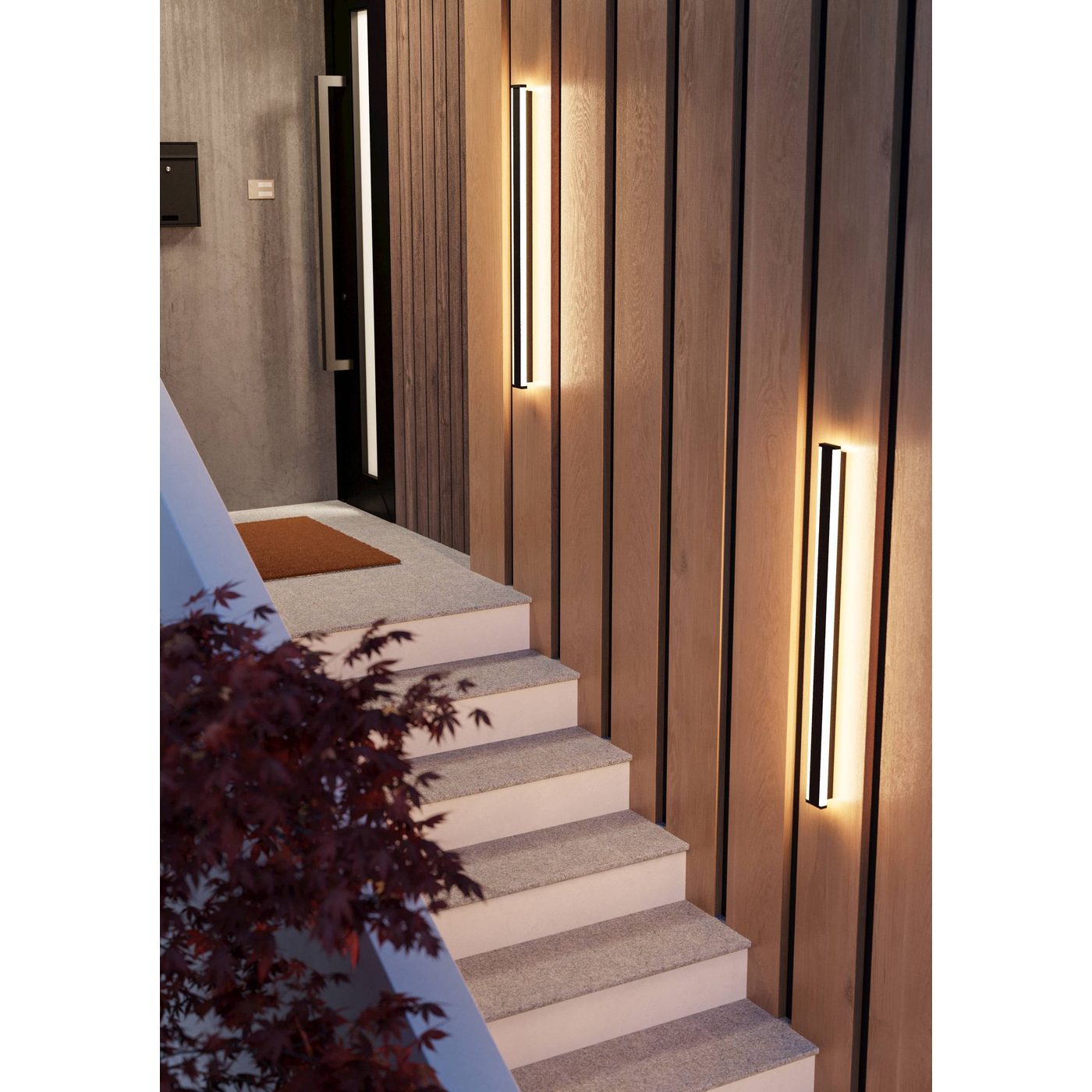 AL-LED-WL/2 L-970 SCHWARZ/WS 'NEVIANO' 970 mm