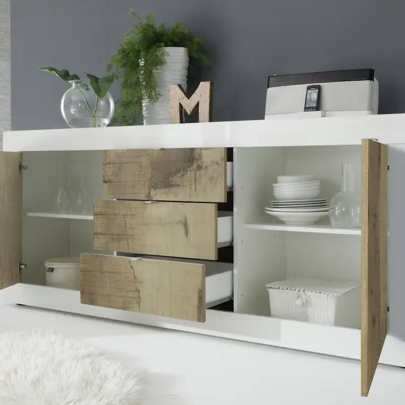 Sidobord LC Spa Basic 210x43 cm Vit