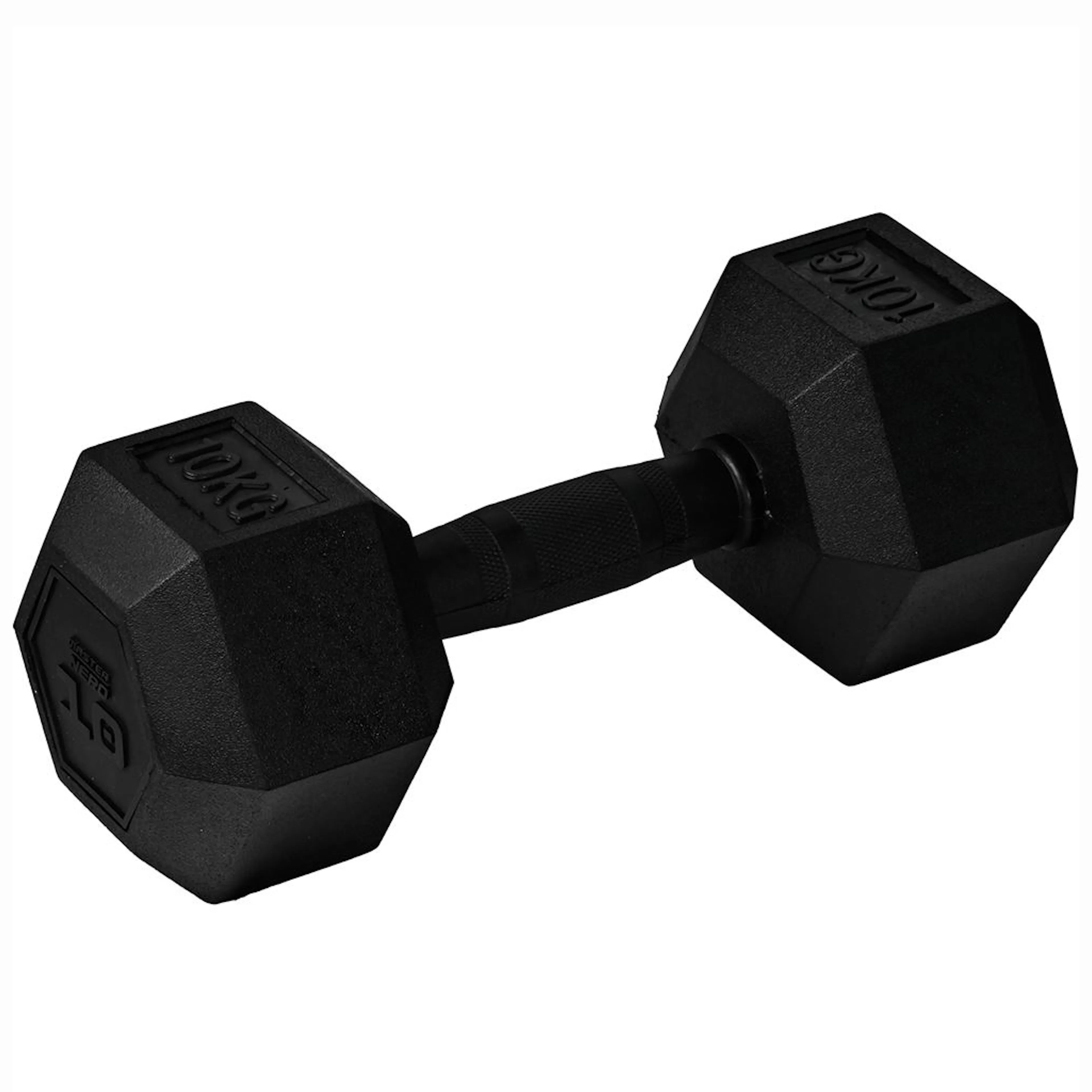 FULLY COVERED RUBBER HEX.DUMBBELL 10kg 10 kg