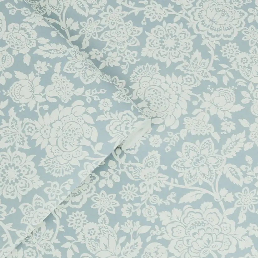 Tapet Laura Ashley Trailing Laurissa Pale Seaspray Blå 121073