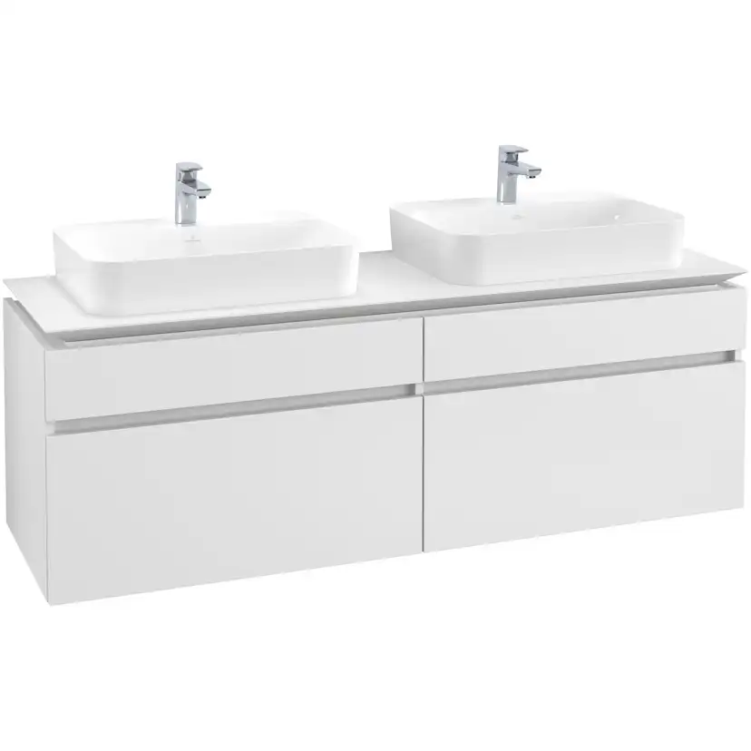 Tvättställsskåp Villeroy & Boch Legato 1600 med 4 Lådor för Två Ytmonterade Tvättställ från Finion & Memento