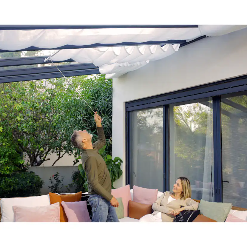 Persienn Canopia by Palram Skuggkit Till Pergola Stockholm 3,4 x 5,9 m Vitt