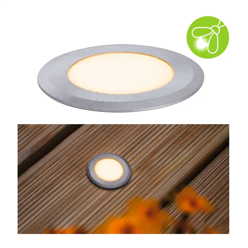 LED Infälld Markbelysning Paulmann House Rund IP67 230V Ljus: Gold Light (insektsvänlig)