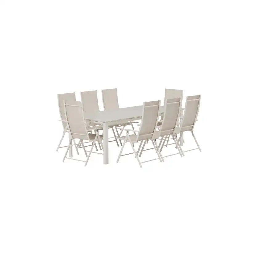 Matgrupp Utomhus Venture Home Levels 100x229 cm med 8 st Levanzo Trädgårdsstolar